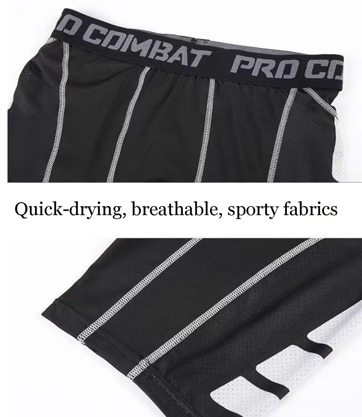 Rivccku Laufhose Herren kurz Boxershorts Kompressionsshorts 4 Pack Schnelltrocknendes Laufhose Männer Fußball Radlerhose