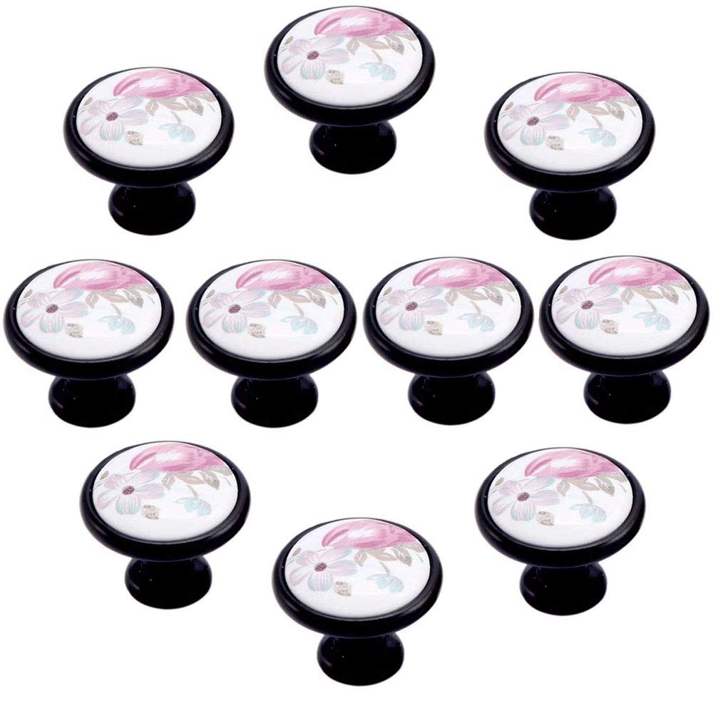 10PCS 32mm Maniglie per cassetti per mobili per bambini per bambini Manopole per cassetti per mobili in ceramica a forma di fungo decorativo Maniglie per cassetti Maniglie per armadi creativi Maniglie