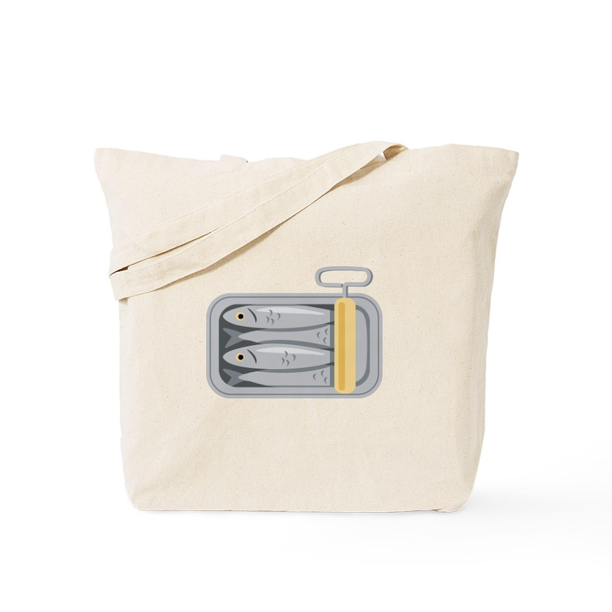 CafePress Sardine Fish Can Tote Bag Natural Canvas Tote Bag, Reusable Shopping Bag