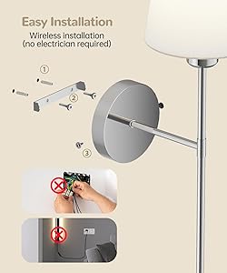 CASGAL Battery Operated Wall Sconce Set of 2,Rechargeable Wall Lights with Dimmable Detachable Bulbs and Remote,15 Colors Wireless Wall Lamps for Bedroom Living Room Hallway,Nickel(2 Pack)