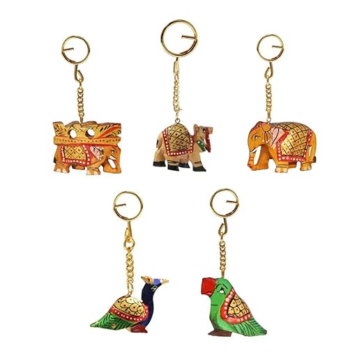 Handicrafts Paradise Wooden Painted Keychain