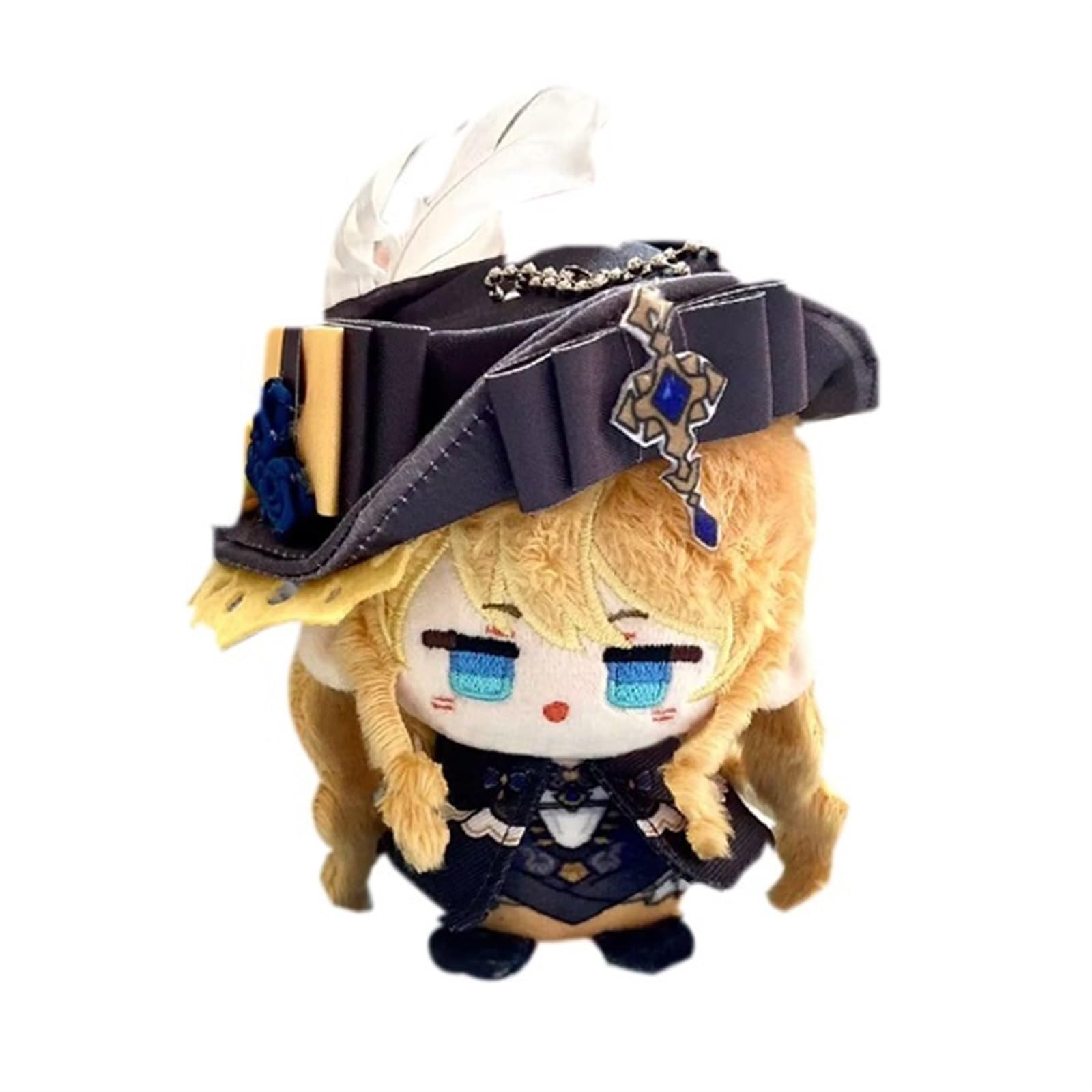 TOPLITHE Genshin Plush, 12CM Anime Plushie Toy Cute Soft Impact Stuffed Doll Keychain Carcoon Figure for Fans Gift(Navia)