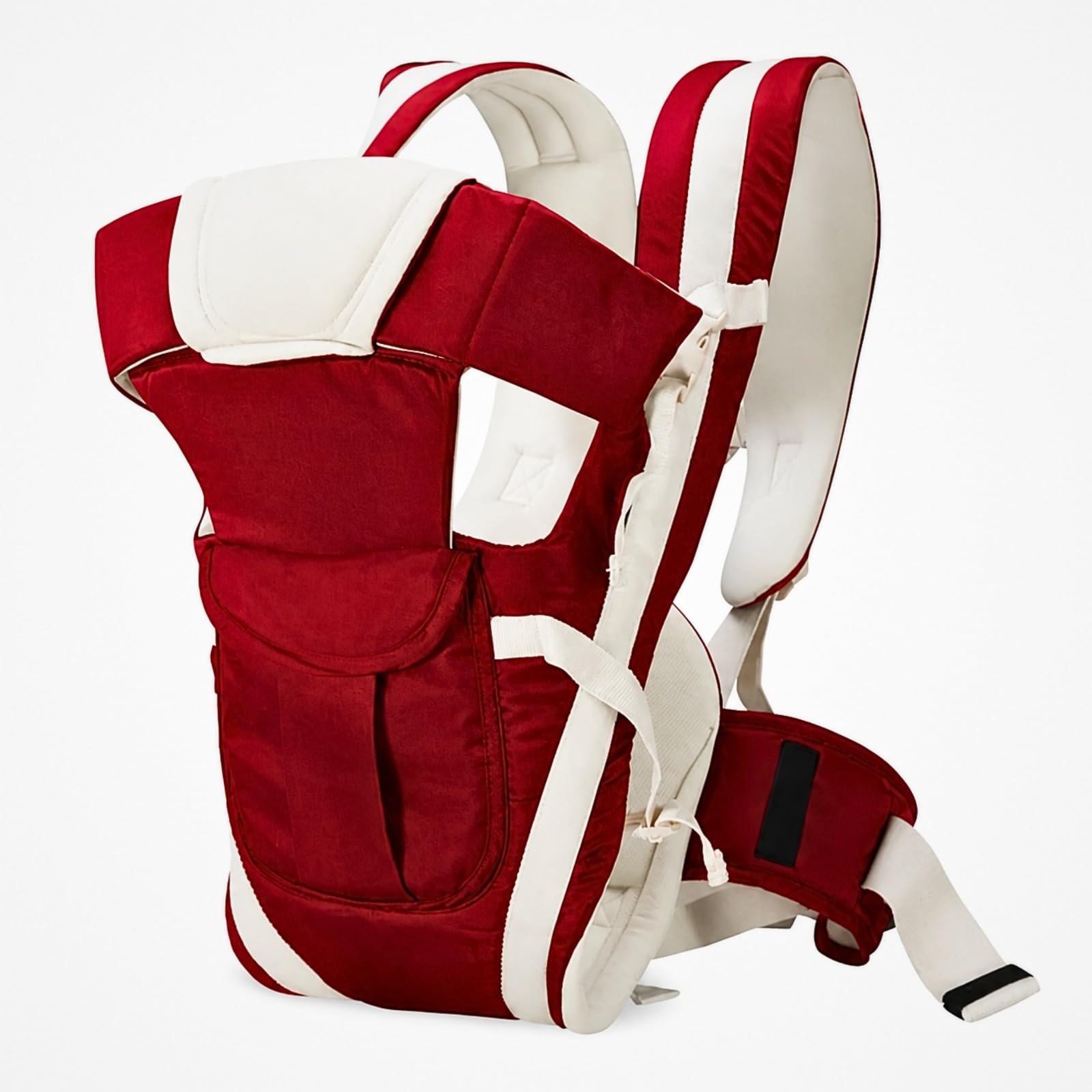 LittleBoo Baby Carrier Bag Adjustable 4 in 1 Babies Sefty Belt Infant Carry Bag with Comfortable Head Support & Buckle Straps for 0-18 Months (Red)-image-28