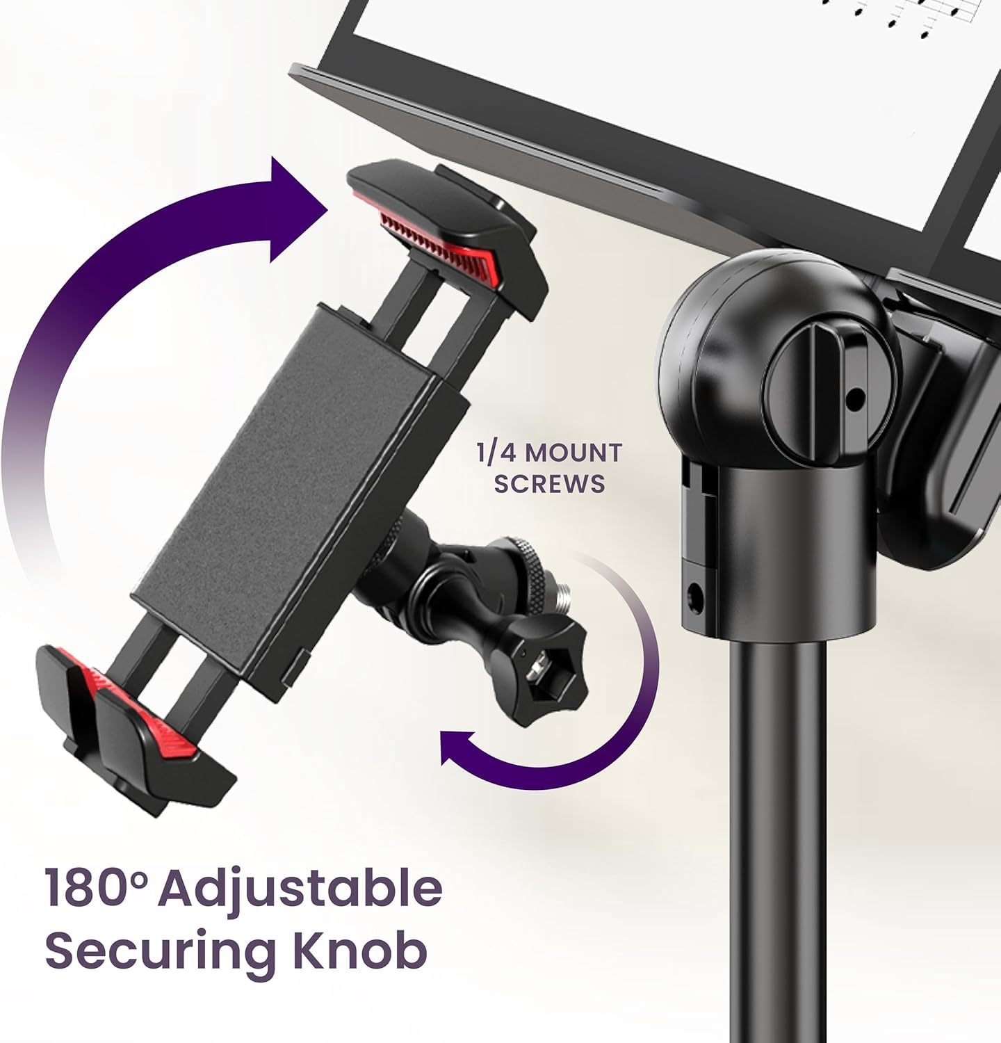 KraftGeek Atril Musica para Partituras con Soporte Movil para Trípode