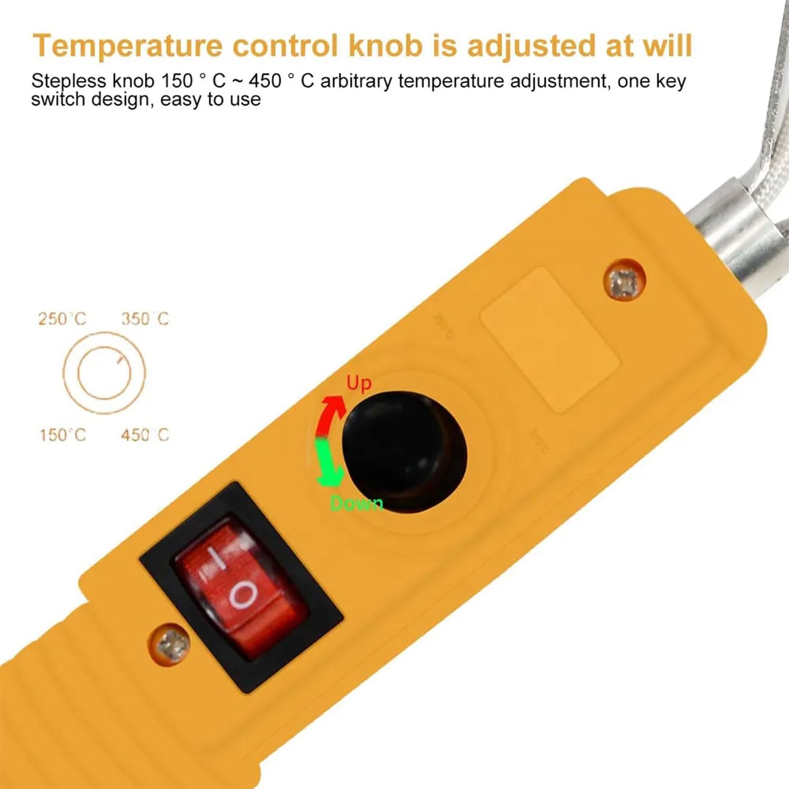 QUTBAG Crisol eléctrico, crisol de Plomo con Temperatura Ajustable de 150-450 ℃, Horno de Soldadura portátil con asa, para moldes de Peso de Pesca y Colgante de Metal 300W