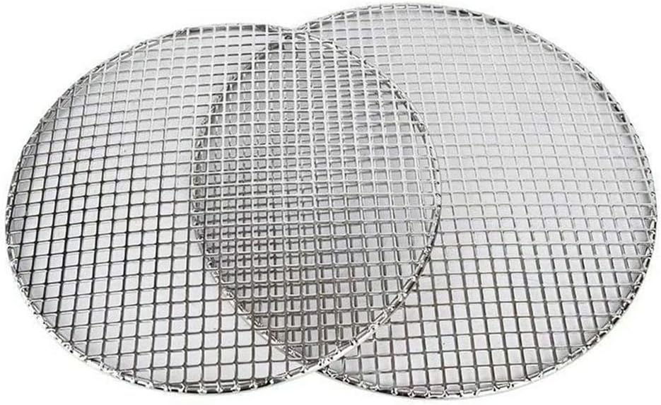 Round Grill Net Barbecue Grid with Sturdy Stainless Steel Construction, Even Heat Distribution for Outdoor Picnics, Family Gatherings, and Camping BBQ Gadgets
