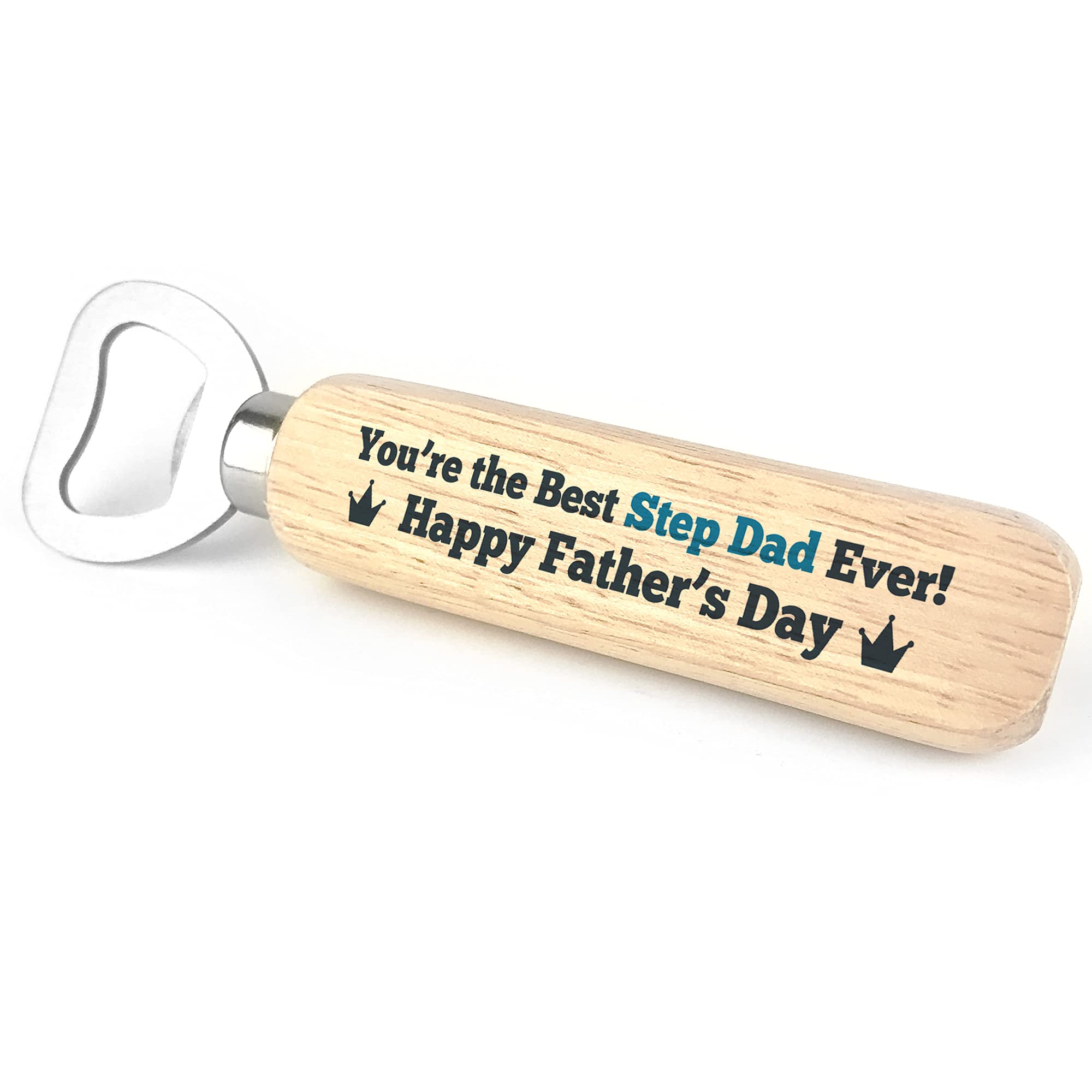 Step Dad Gift for Fathers Day Wooden Bottle Opener Novelty Gift for Him Keepsake