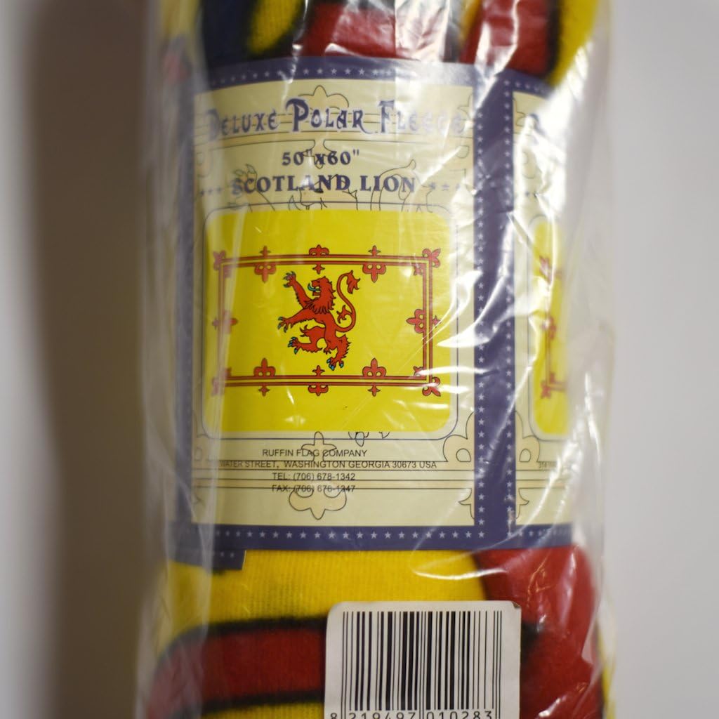 Scotland Rampant Lion Fleece Blanket Comforter 50" x 60"
