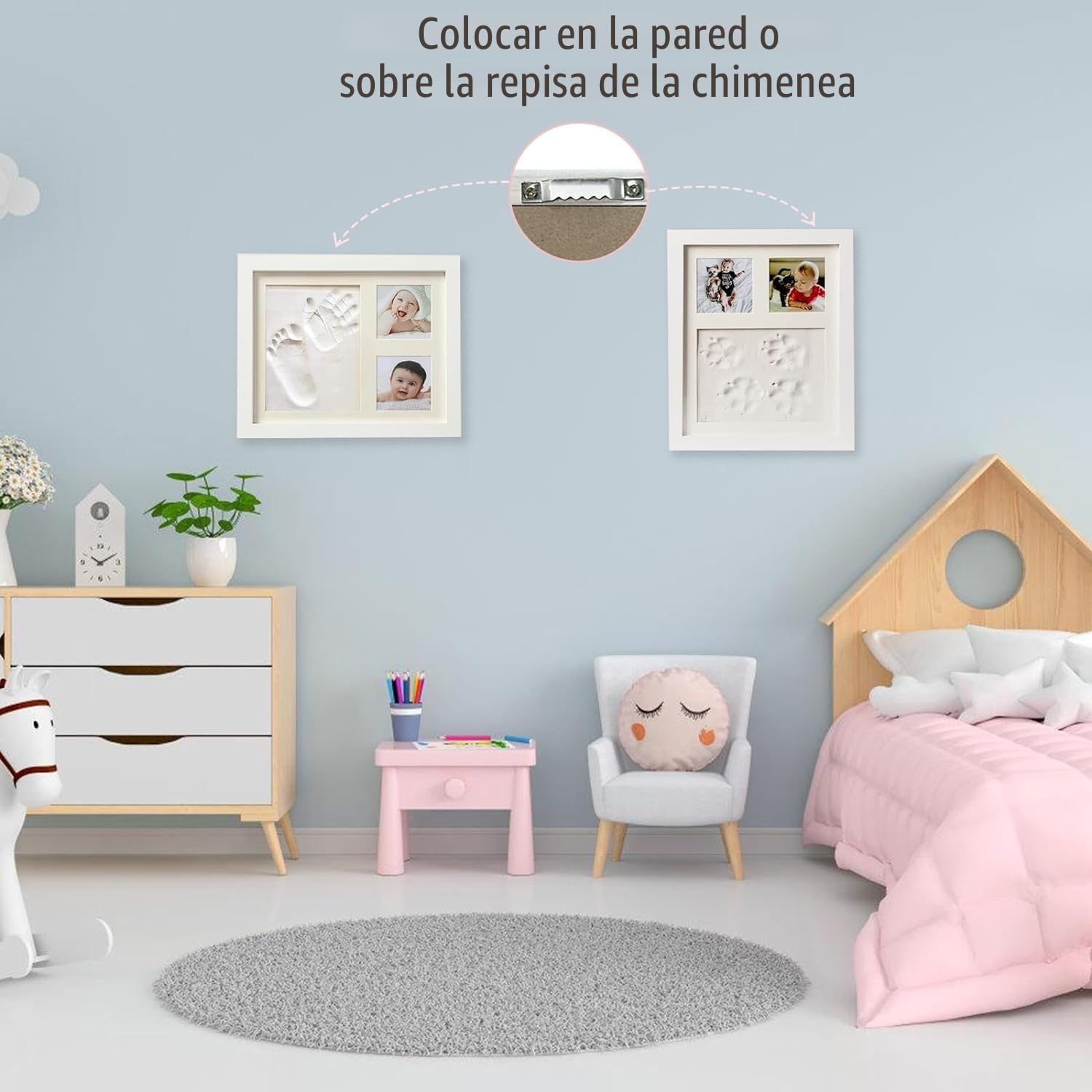 bebé Huellas Pies y Manos, Fotos de Ducha, Regalo Bautizo, Kit Registro Nacimiento, Regalo Novatos