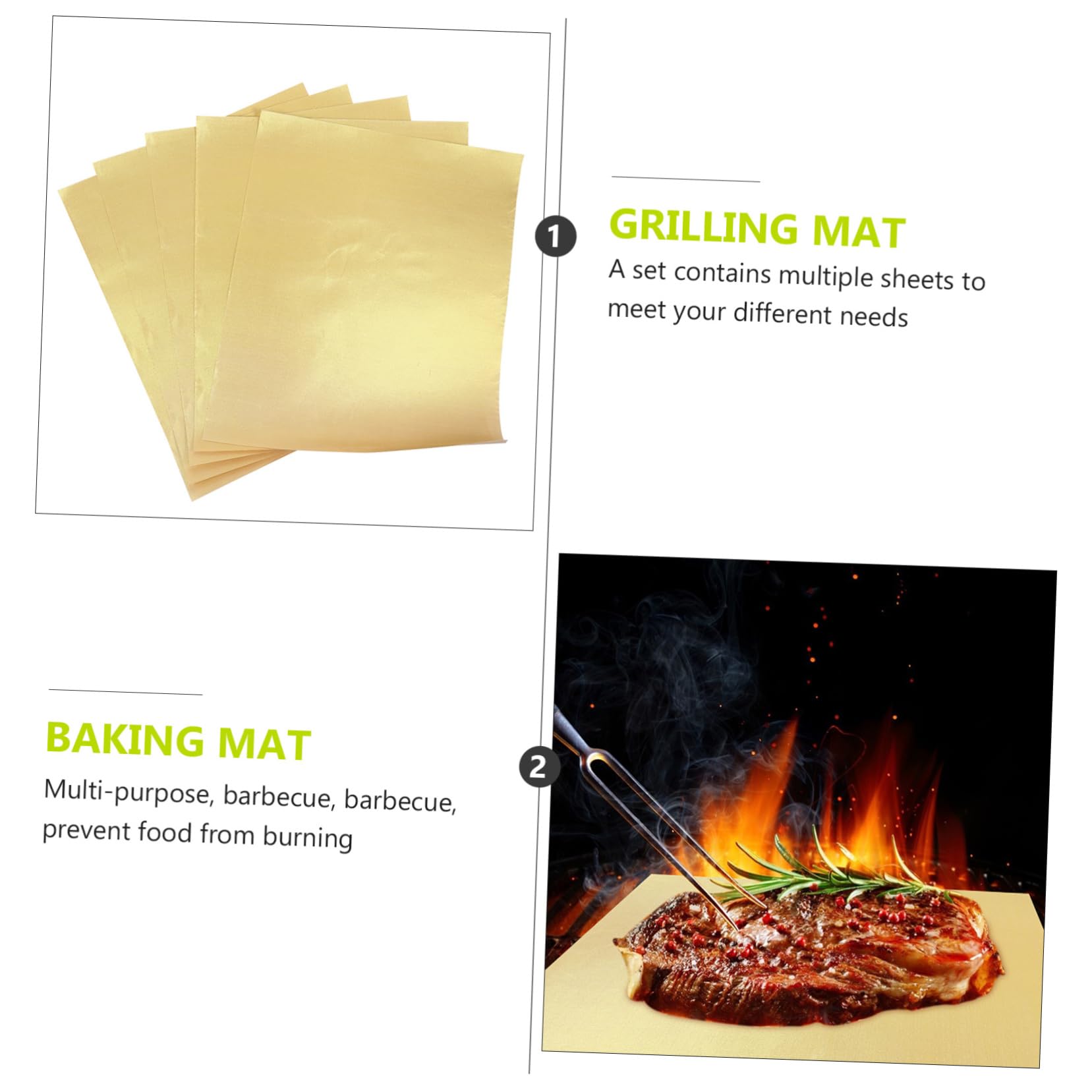 LIFKOME 10piezas Esteras De Horneado Reutilizables Antiadherentes Para Barbacoa y Horno De Resistentes Al Calor Cortables y Versátiles Para Cocinar y Manualidades