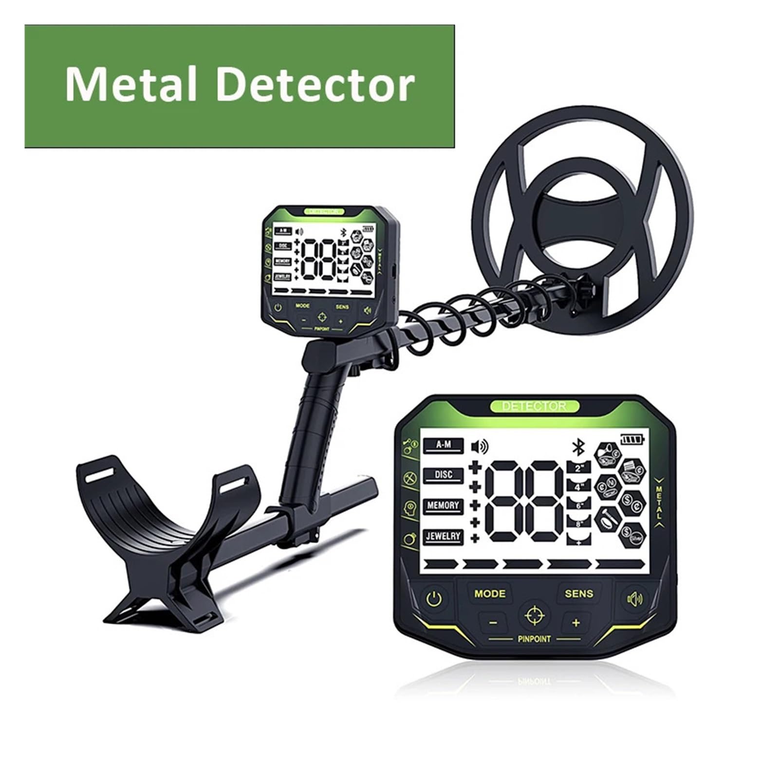Rivelatore D'oro Metal Detector Professionale Impermeabile Metal Detector Sotterraneo Ad Alta Precisione Display LCD Rilevatore Di Tesori Anti-interferenza