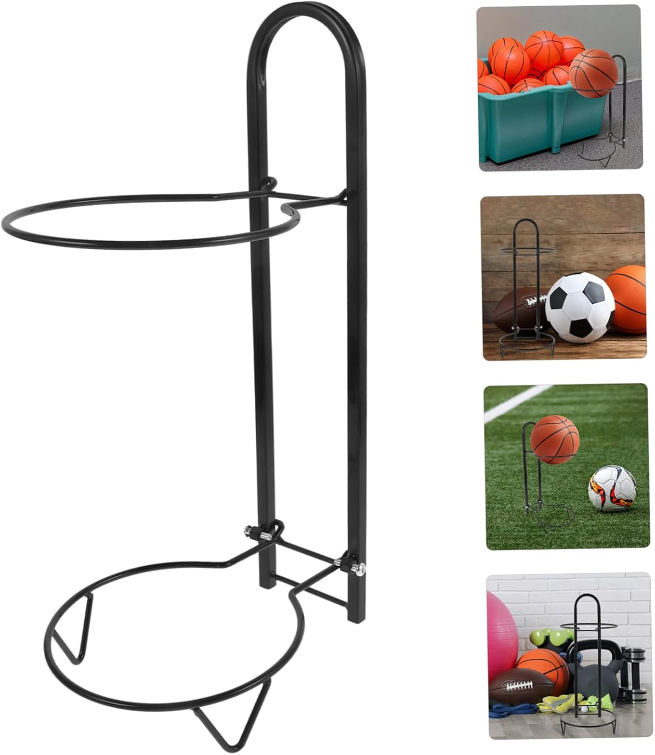 Basketball Storage Rack Ball Holder Ball Organizer for Garage Wall Mount for Home School Gym