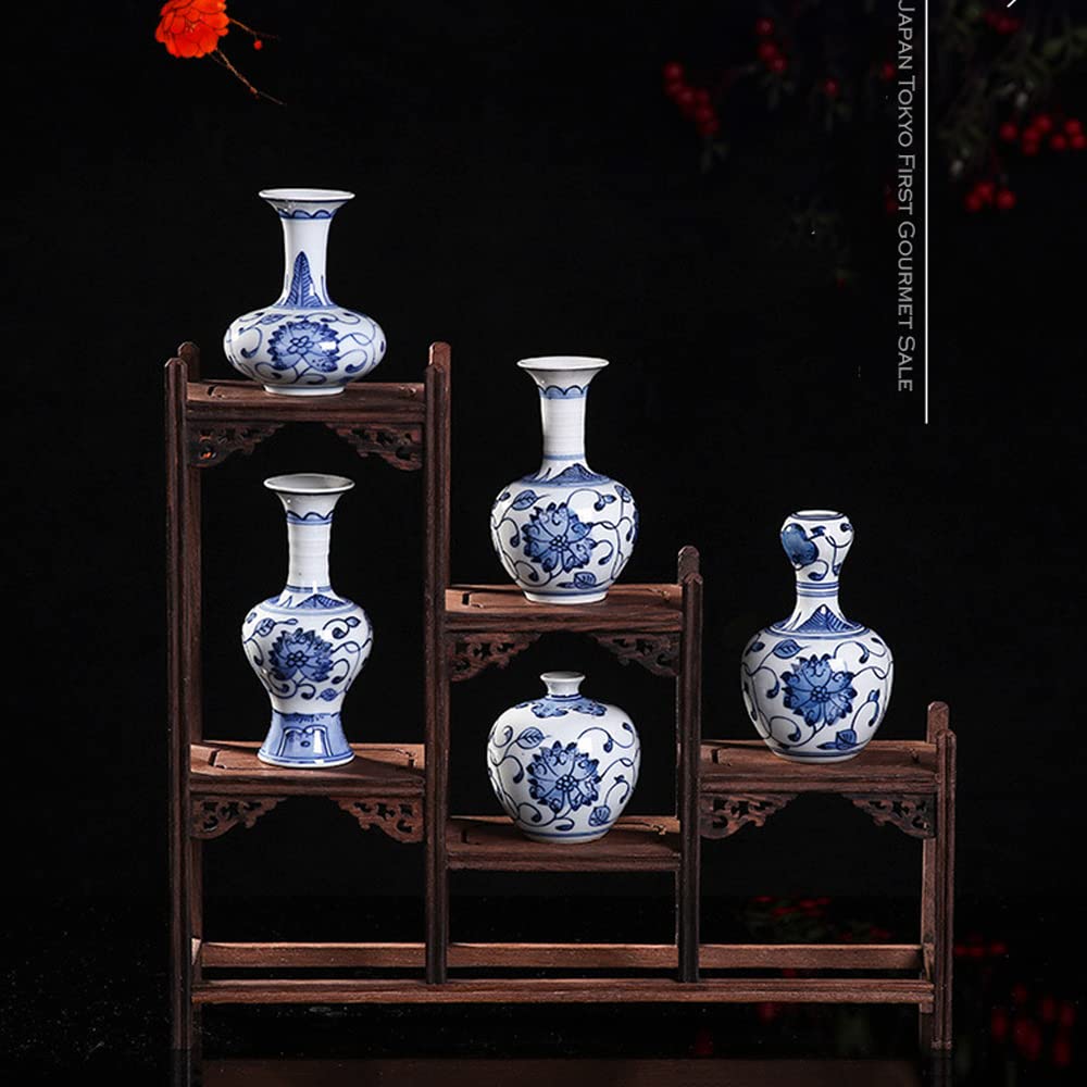 Jingdezhen Miniaturowy Ręcznie Malowany Wazon Z Niebieskiej I Białej Porcelany, Ceramiczny Wazon – Wazon Dekoracyjny W Stylu Chinoiserie