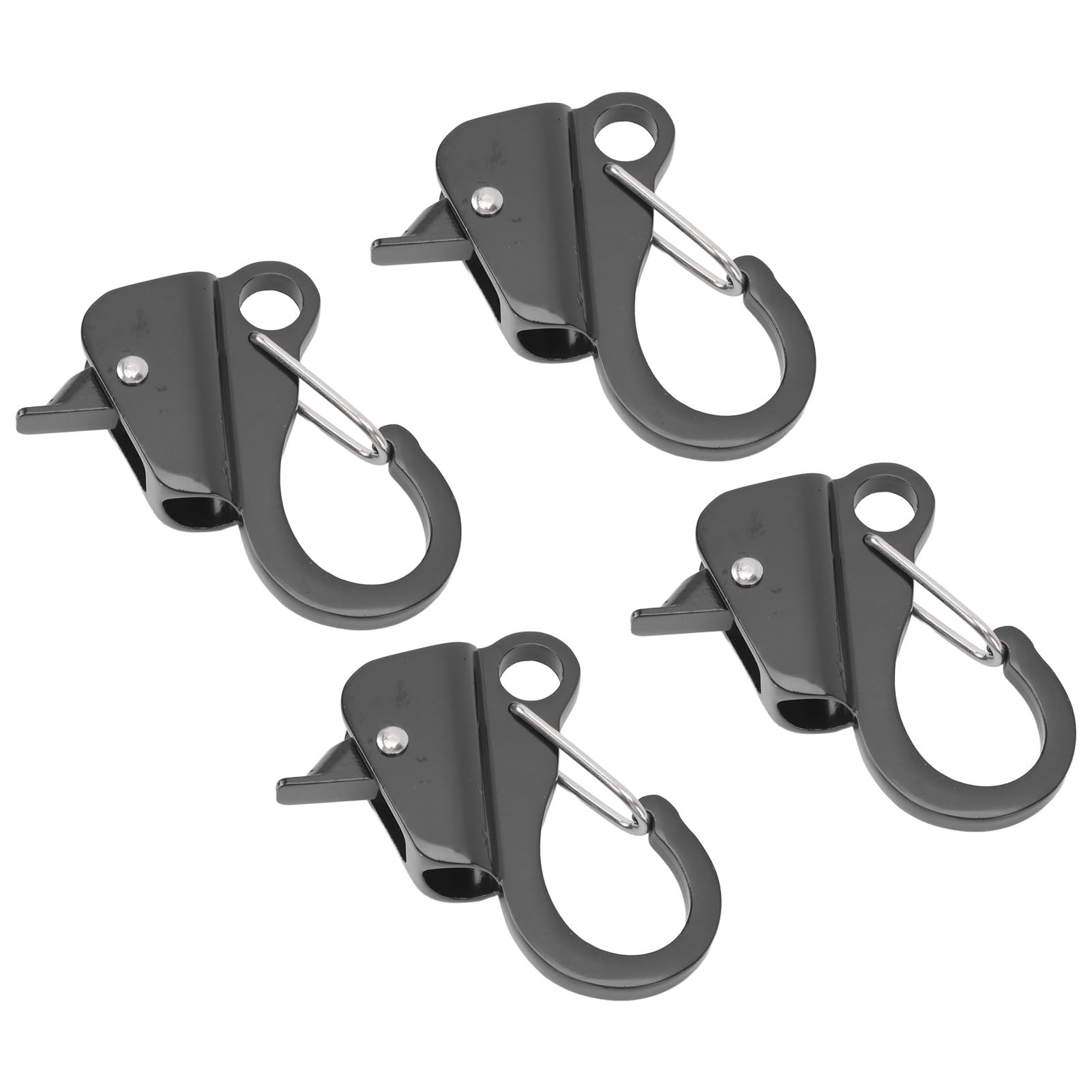 Fafeicy Gancho de Resorte para Barco, Conector de Cuerda de Acero Inoxidable 316, Paquete de 4, Gancho de Resorte Pulido con Espejo, Apertura de 3 por 8 a 5 por 8 Pulgadas para Barcos, Remolques,