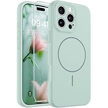 SUPFINE Magnetic for iPhone 16 Pro Max Case, Compatible with MagSafe, Full Camera Protection with Screen Protector, Silicone Shockproof Phone Cover with Anti-Scratch Microfiber Lining,Aquamarine