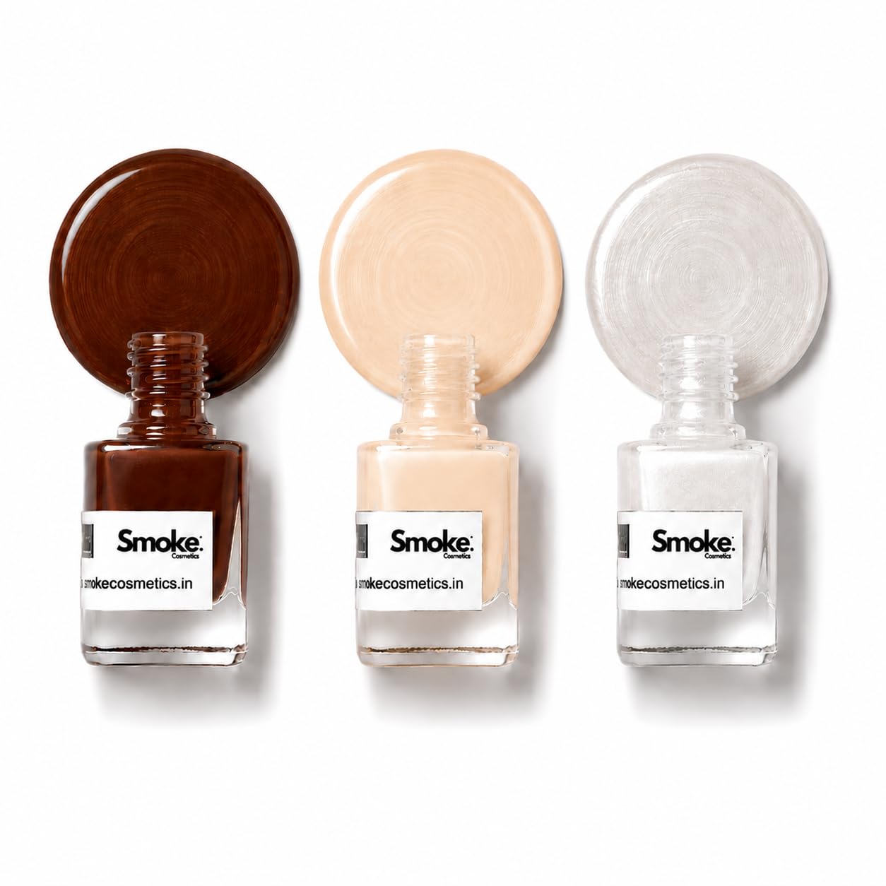Mood Polish Matte Nail Polish Combo - Pack of 3 (Chocolate Brown, Pastel Peach, Shimmer White) | 5 ml Each, Long-Lasting & Quick-Drying-picture-26