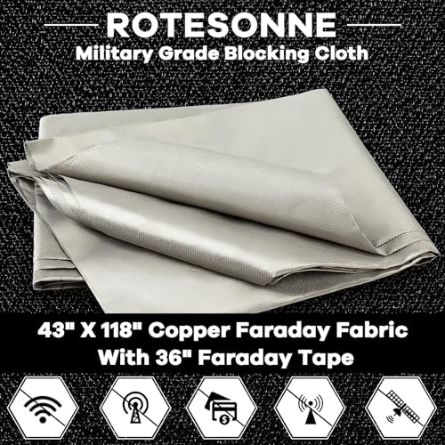 Rotesonne PBB-20240219 Amzkonig Faraday Fabric 43 Inch X 40" thumb #2