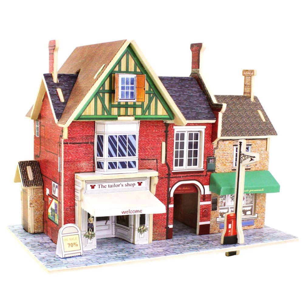 Puzzles AGYH 3D Wooden Three-dimensional Puzzle, Clothing Store Model Kit, Laser Cutting, Easy Assembly Of Children's DIY Toy Gifts-30 Pieces Of Puzzle