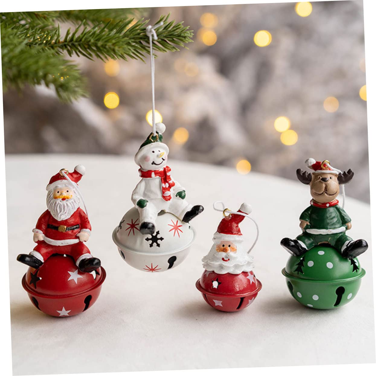 12 Pz Ciondolo Campana Di Natale Campane Di Slitta Di Natale Ornamento Di Addobbi Natalizi Pendenti Dell'albero Di Campana Di Pendente Ferro Battuto PRETYZOOM