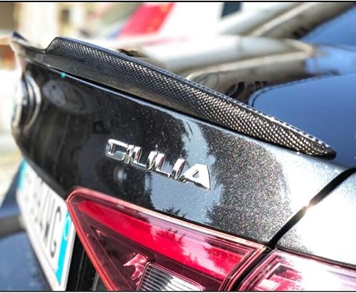 Miniatura 5 de YIWANG Alerón de fibra de carbono para tapa de maletero de coche para Alfa Romeo Giulia 2015 2016 2017 2018 2019