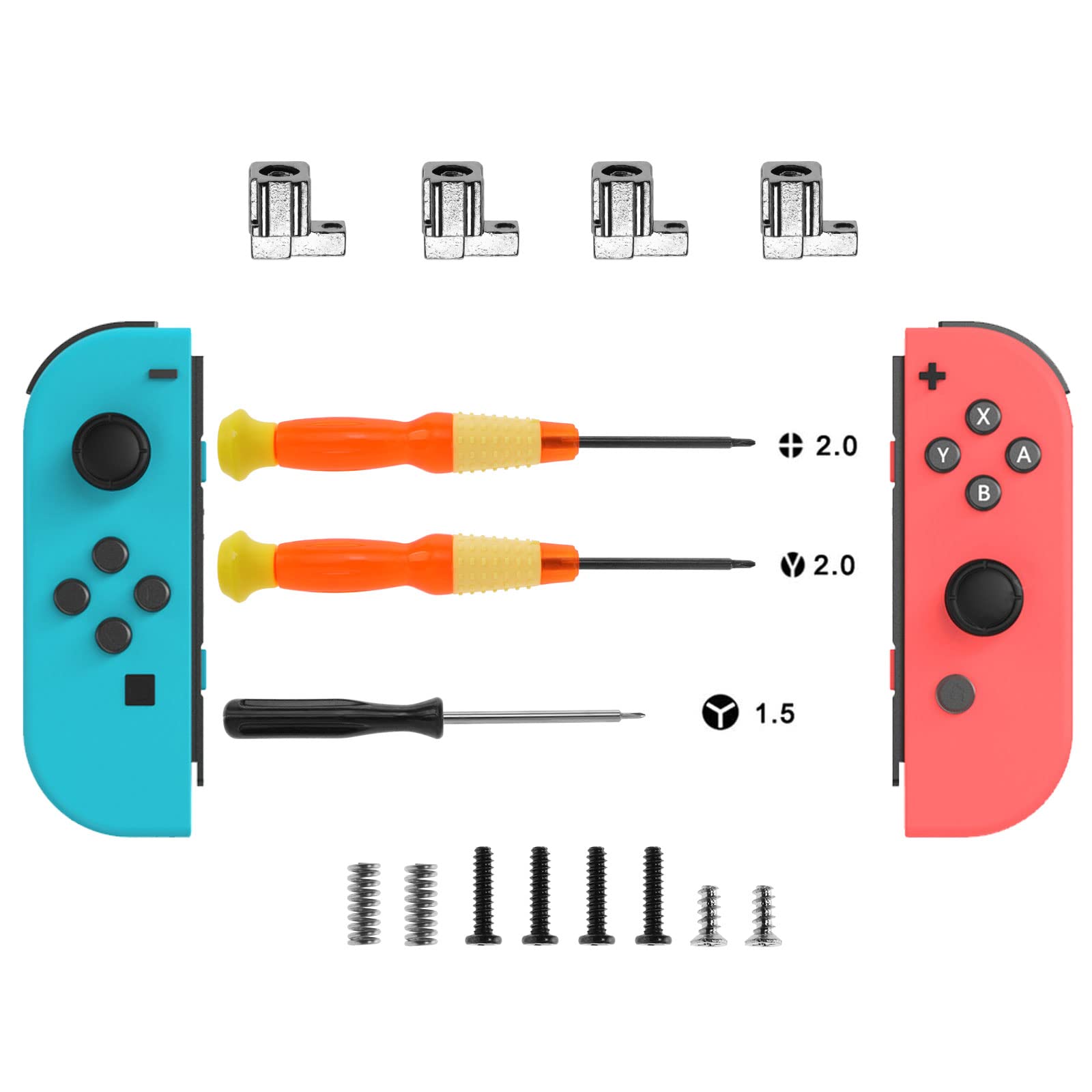1 Juego de Herramientas de reparación de Hebilla de Bloqueo de Metal Compatible con Controlador Joy-con con Destornilladores y Herramienta de Apertura de Pinzas [Video Game]
