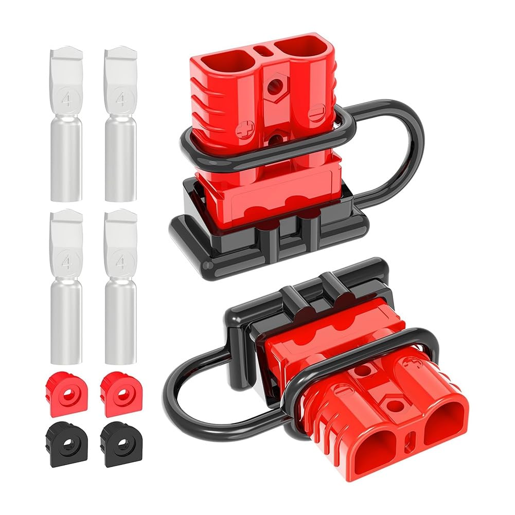 Connettore rapido 120 A, 2-6 gauge, batteria 12 V-36 V, connettore, connettore rapido per batteria (2 pezzi)