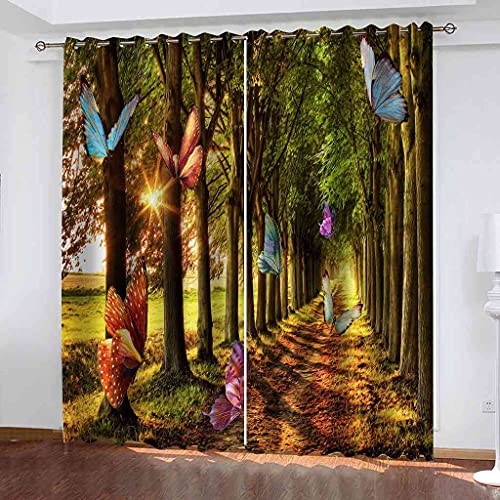 Rideau de chambre occultant forêt 3D pour créer un cocon de sérénité - 2