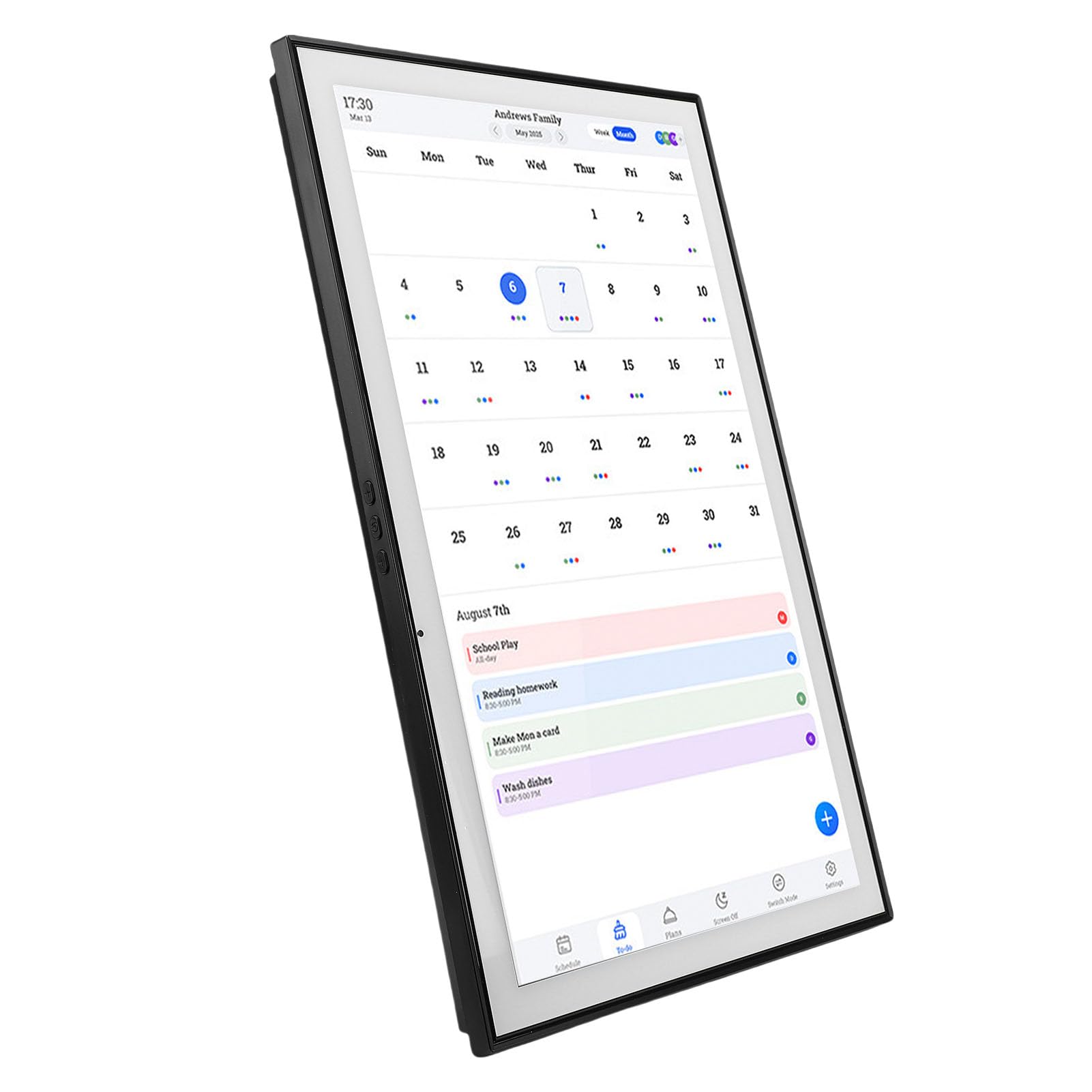 Eujgoov Calendario Digitale Smart Touchscreen 21,5 Pollici WiFi, Schermo IPS 1920x1080P per Organizzazione Familiare, Sincronizza con Google Calendari, Agenda Mensile Settimanale (Spina UE 100-240 V)