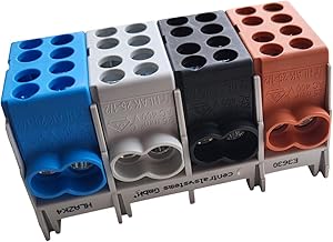 Main Cable Junction Terminal 4-Pin for DIN Rail – VDE Tested & Made in Germany – Power Distributor Clamping Block HLAZK4