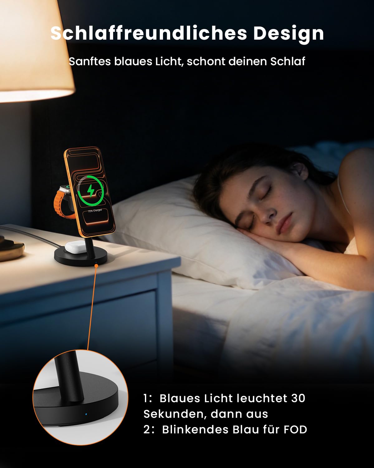 JoyGeek 4-in-1 Qi2.2 25W magnetische kabellose Schnell-Lade-Station für Samsung, kabelloser Lade-Ständer für Samsung Galaxy S26 S25 Z Fold Buds, inkl. 45W PD-Netzteil für Schlafzimmer und Büro