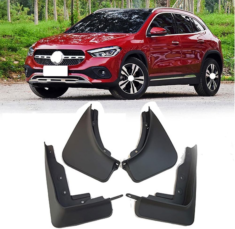PLKASHUC Front and Rear Mud Flaps Splash Guard for Benz GLA H247 2020-2023, No Drilling Auto Mudguards.