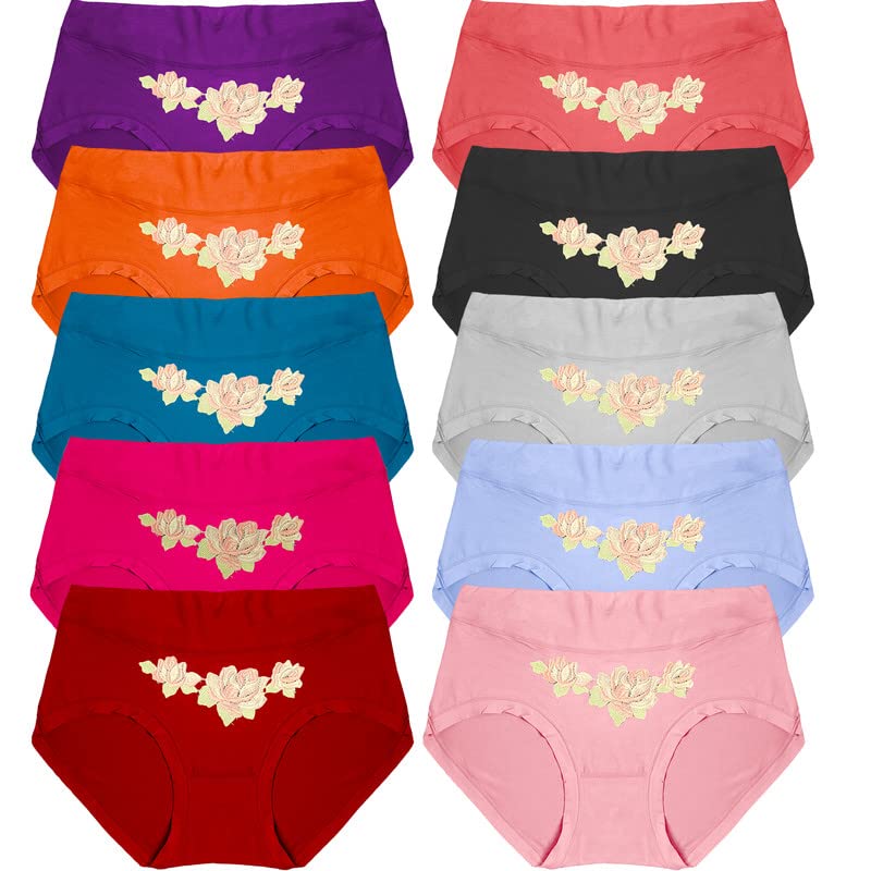 Image of Women's Multicolor Nylon Cotton High Waist Tummy Control Panty