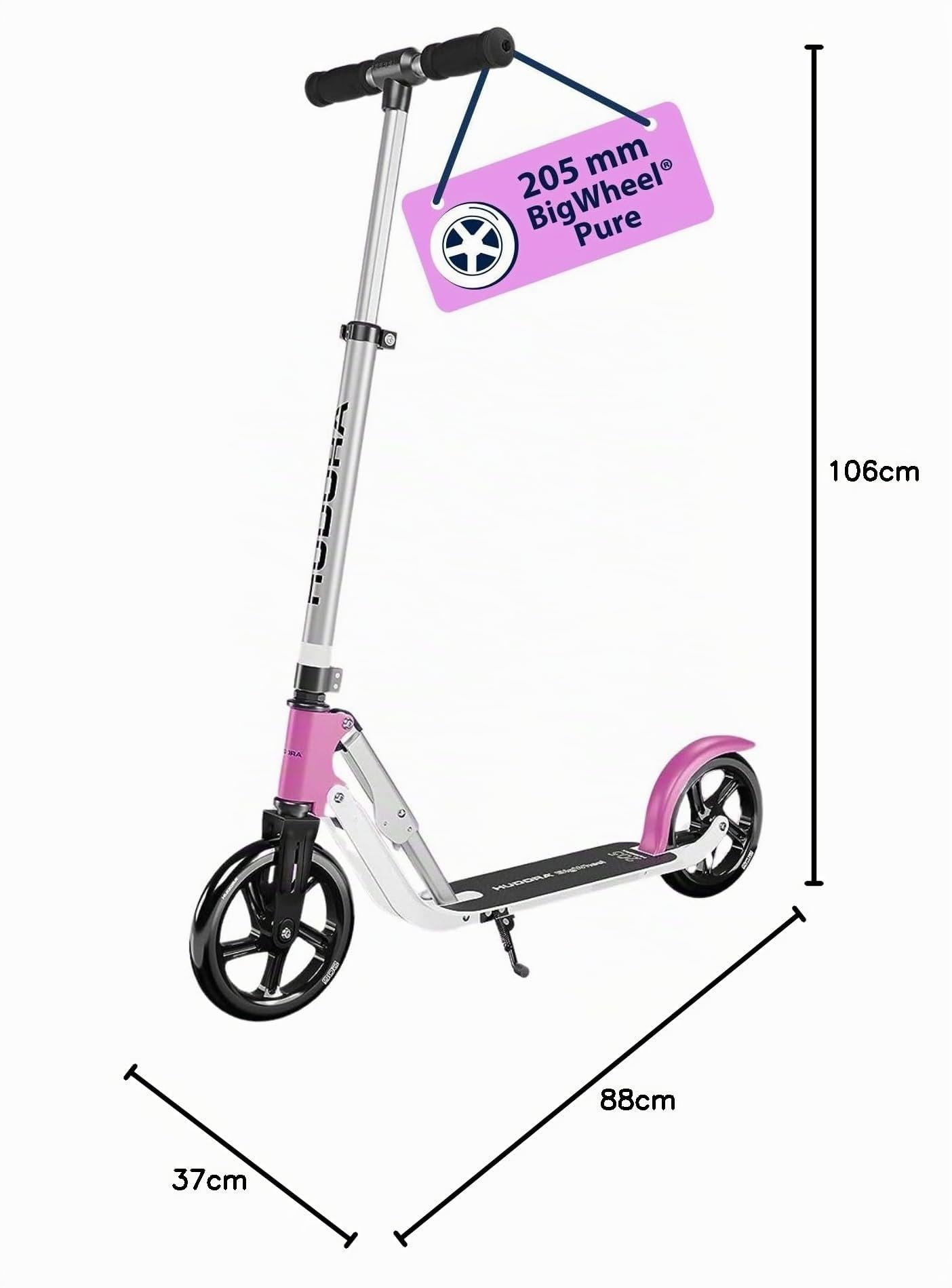 Hudora Bigwheel 205 Pure Patinete Unisex Adulto