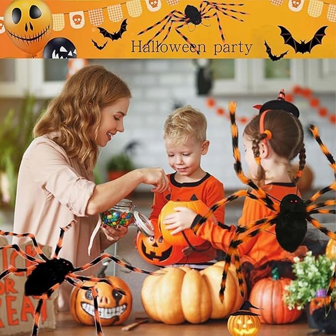 Halloween Spinnenrucksack,Große Schwarze Spinnenbeine für Erwachsene,Spinne Rucksack Süßigkeiten Tasche,Halloween Riesenspinne Rucksack,Spinne Kostüm Für Erwachsene Kinder Karneval Party