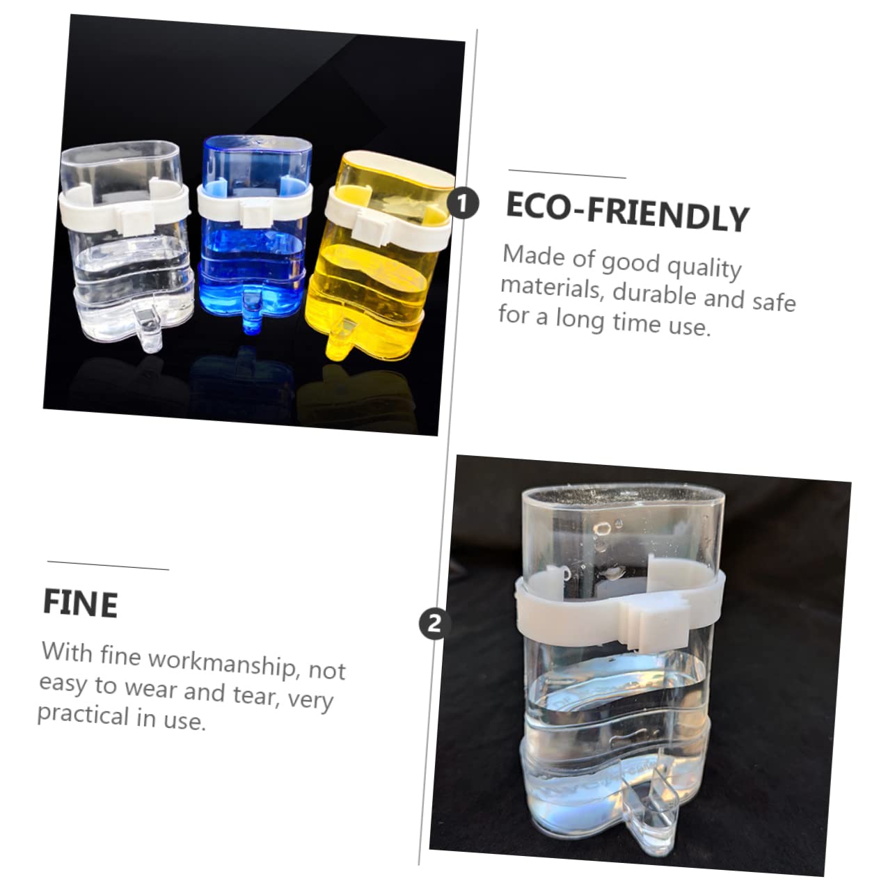 Abaodam Dispenser Acqua e Cibo Automatico per Pappagalli e Uccelli Domestici 12pezzi in Plastico Blu per Gabbie Interno Esterno