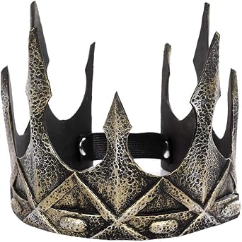 Regal Kings Crown,Adjustable Royal Crown Prince Tiara,Medieval King Costume Accessories for Adult