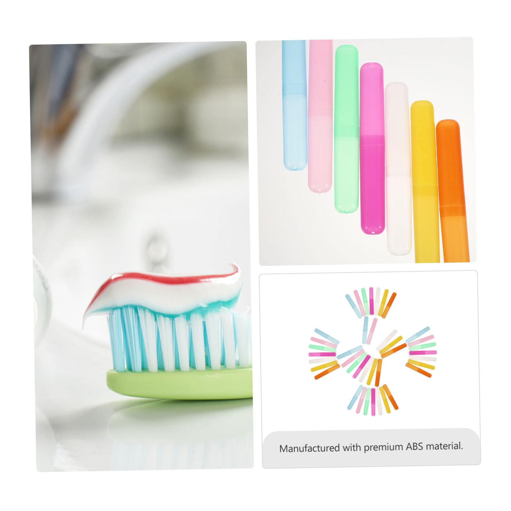 Beaupretty Boîte à Brosses à Dents Portable 40 Pièces Abs pour Voyage