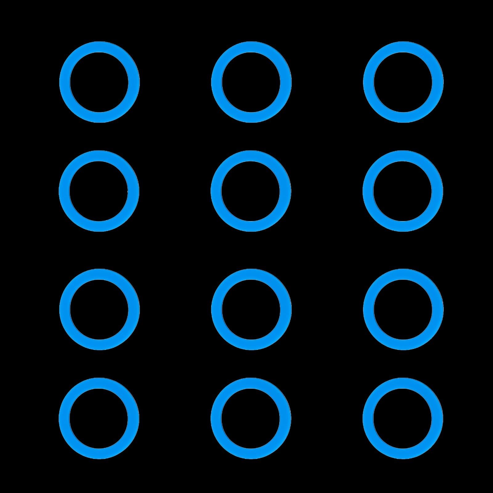 MAGICYOYO Yo-Yo Silicone Response Pads- Blue of 12 - Slim for MAGICYOYO K1