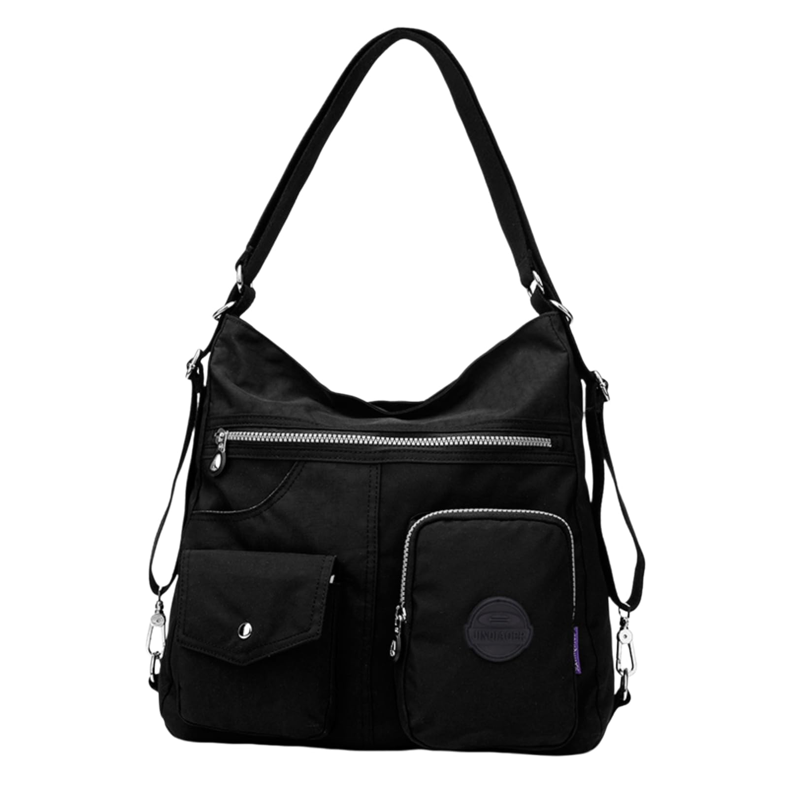 Mochila escolar Borsa A Spalla in Nylon Multi-Tasca Donna, Zaino Convertibile per Adolescenti, Studi Scolastici, Viaggi Giornalieri E