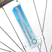 Vista 8 de Yunobi Luces de rueda de bicicleta - Luz de neumático de rueda, 32 patrones atractivos luz de bicicleta de doble pantalla radios luz de conducción