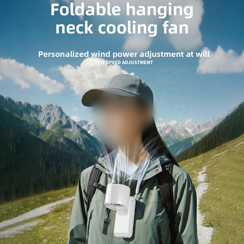 Ventilatore portatile Turbo con 100 velocità regolabili, ricaricabile 3600 mAh, display a LED, design portatile 3 in 1 per viaggi, attività all'aperto e raffreddamento quotidiano, Bla