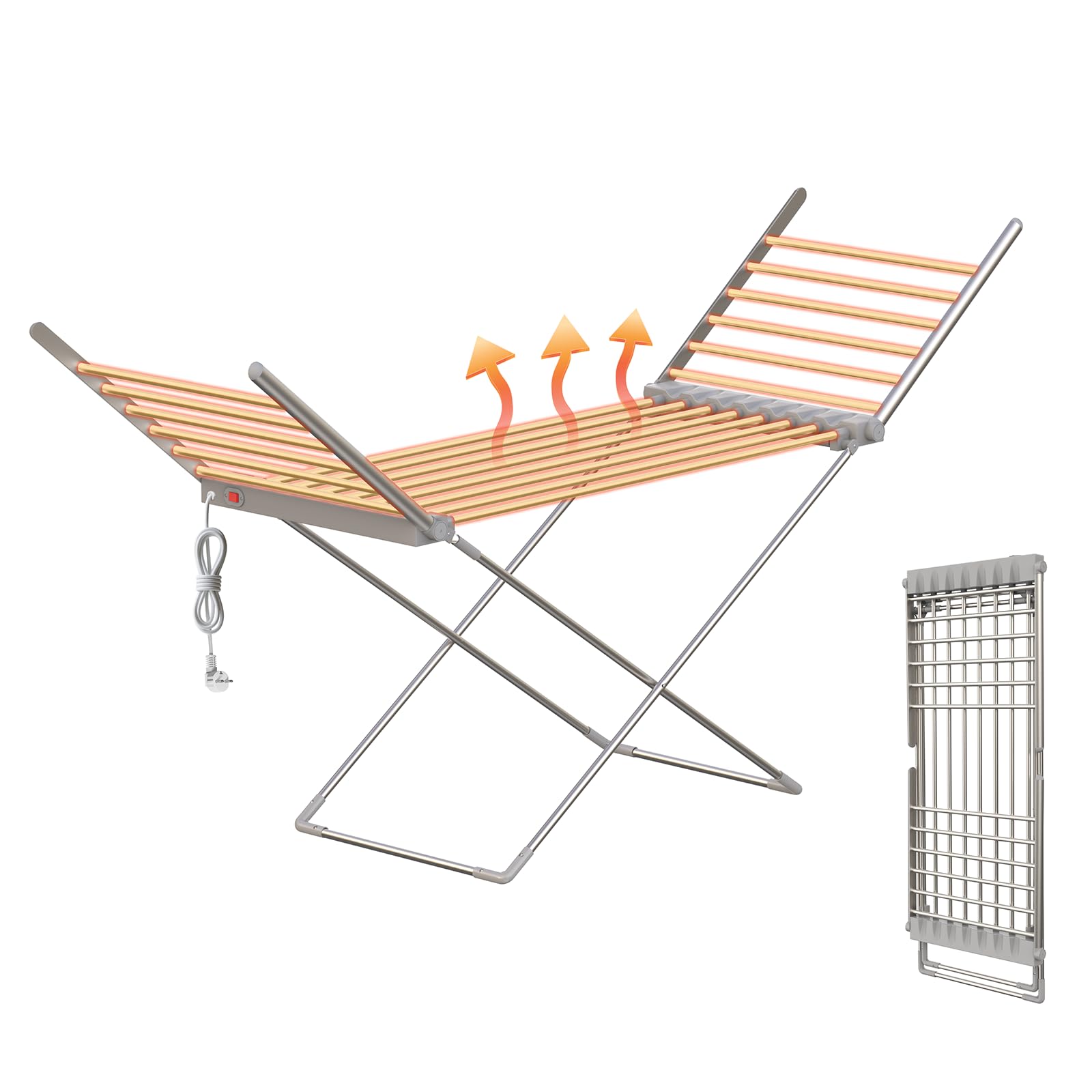 Innotic Séchoir à Linge Chauffant Electrique Pliable 230W