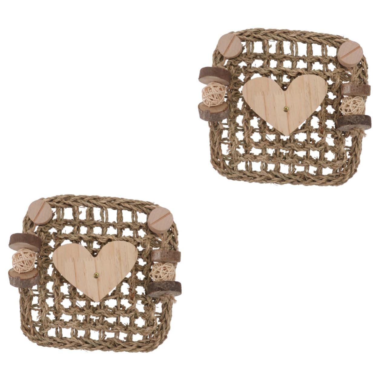 Hohopeti 2stücke Käfigmatte Aus Gras Für Nager Woven Bed Mat Als Kauspielzeug Und Nest Für Meerschweinchen Und Hamster Natürliche Schützende Unterlage Für Empfindliche Pfoten