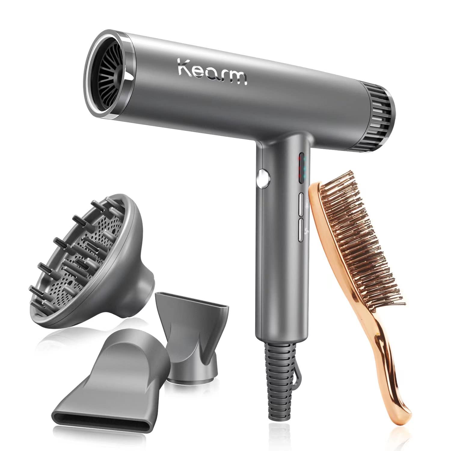 Amazon.com : Kearm Brushless Hair Dryer,Professional Ionic Leafless Blow  Dryer1730w105000rpm/M Fast Drying Hairdryer,High-Speed Silent Blowdryer,  with Reverse Hair Dryer Auto-Clean for Women Travel and Gift : Beauty &  Personal Care