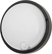 Built-in Motion and Brightness Sensor, LED Porch Light, Entrance Light, Hallway Light, Wall Mounted, Ceiling Included, IP54 Simple, Moisture-proof, 6.7 inches (17 cm), 8W, 600 lm, Bulb Color (1 piece)