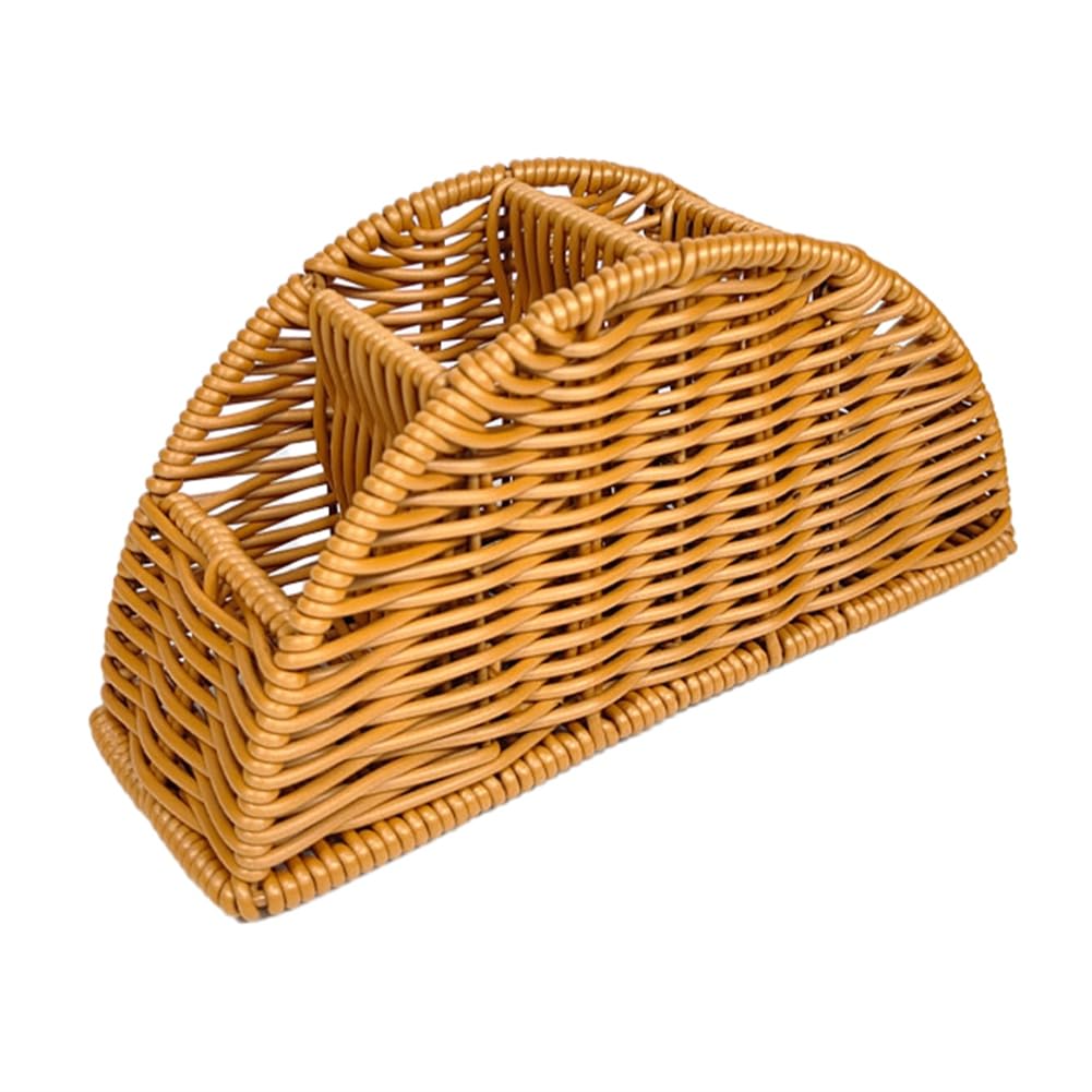 Vjsujehgy Handwoven Remote Control Holder Basket, Boho Style Desk Organizer Storage for TV Remotes, Supplies for Home,