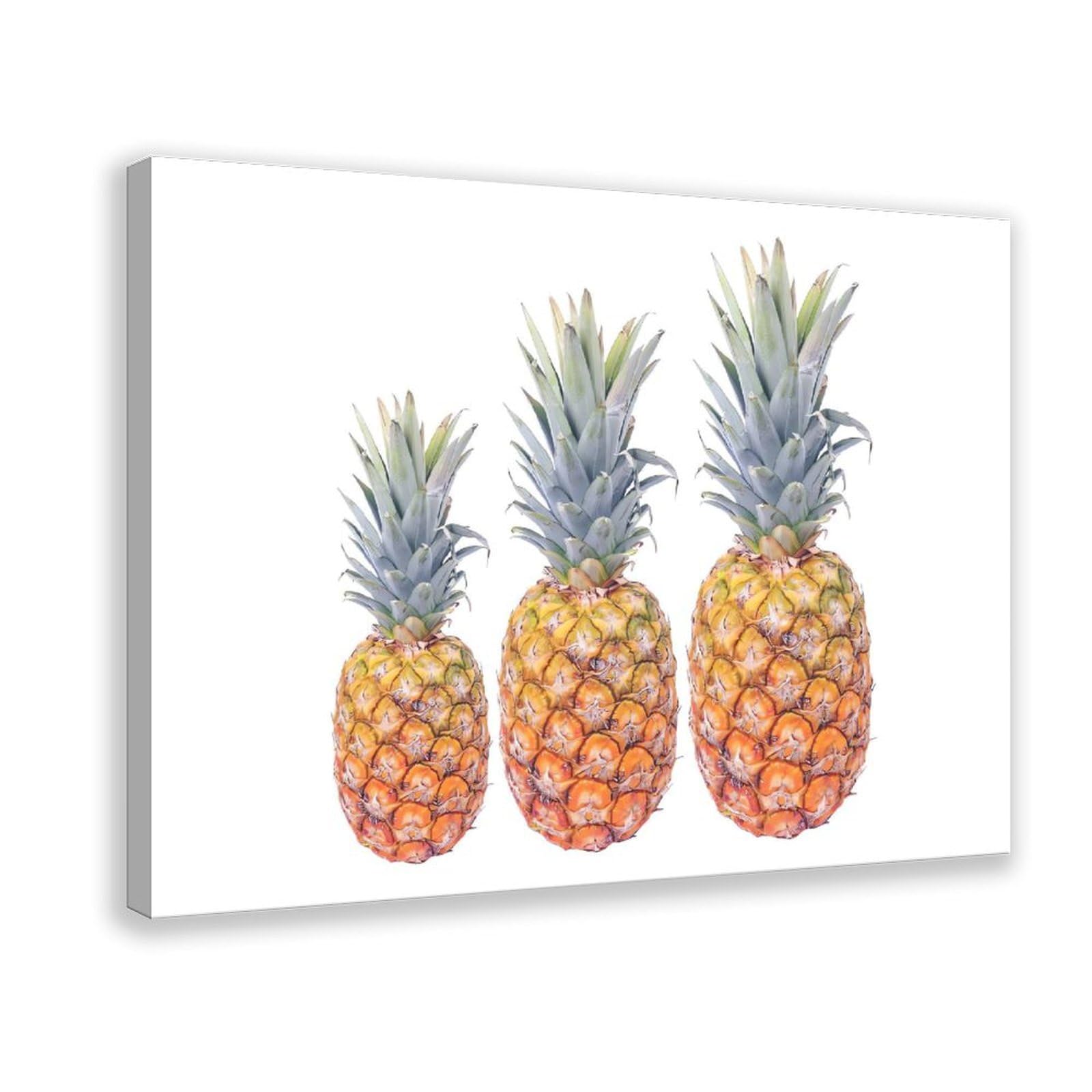Qnvjqkdsi Frame Three Pineapple Art Canvas Poster Bedroom Decor Landscape Office Room Decor Gift 16" L X 24" W
