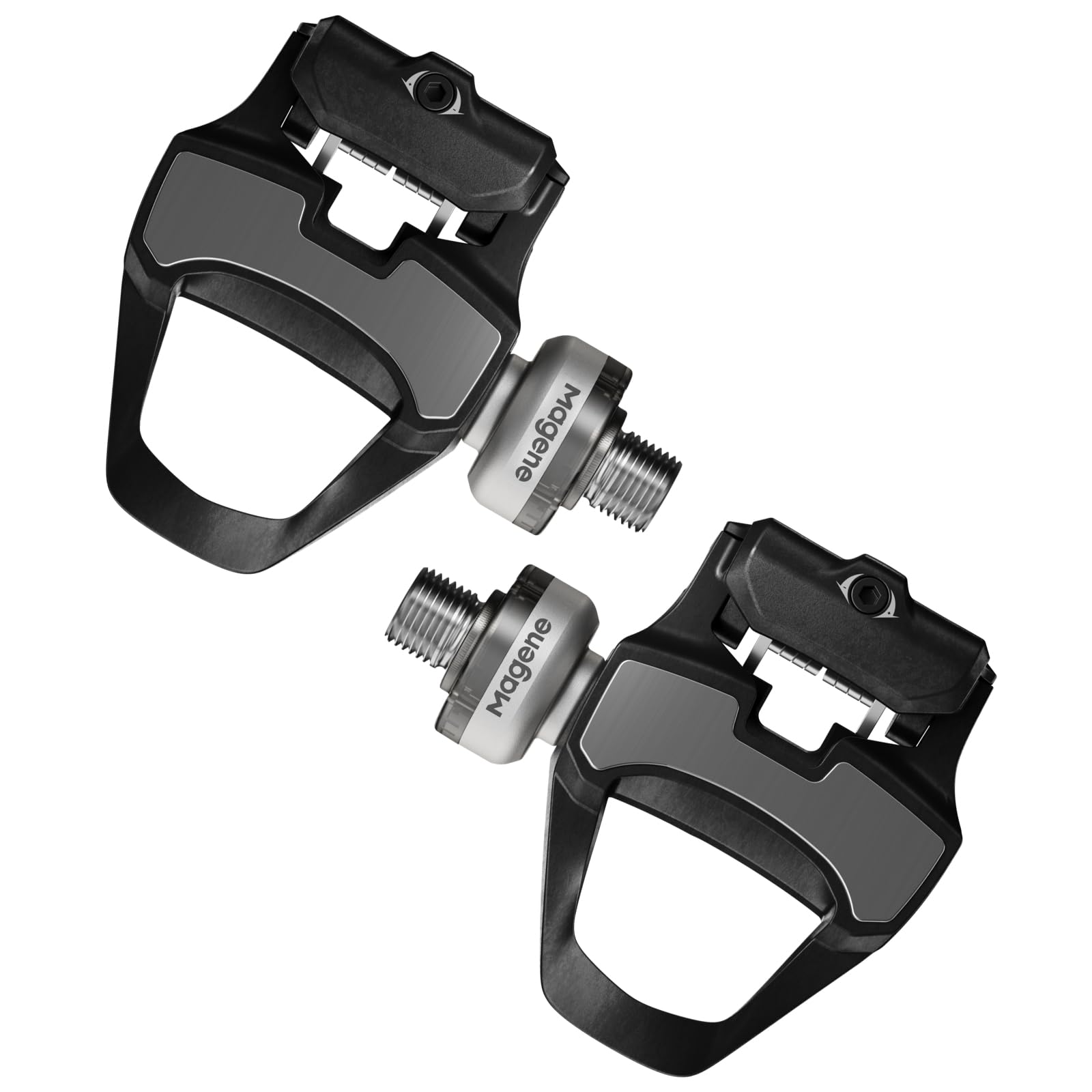 Magene P715 Dual-Sensing Side Power Meter Cycling Pedals, Silver, ±1% Accuracy Bike Power Meter, SPD-SL Compatible, 120h Battery Life, Bluetooth & ANT+, Easy 1min Install : Sports & Outdoors