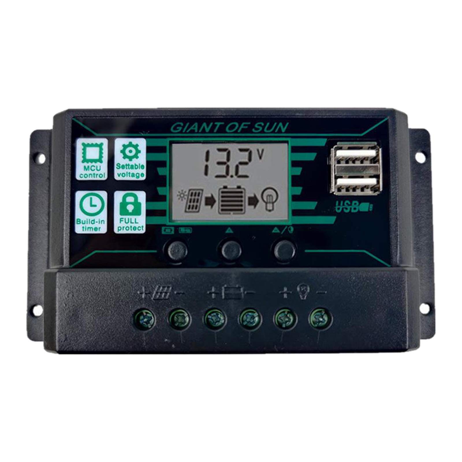 LOOM TREE 20-60A MPPT PWM Solar Panel Battery Regulator Charge Controller LCD Display 20A | Home Improvement | Electrical Solar | Alternative Solar Energy | Chargers Inverters