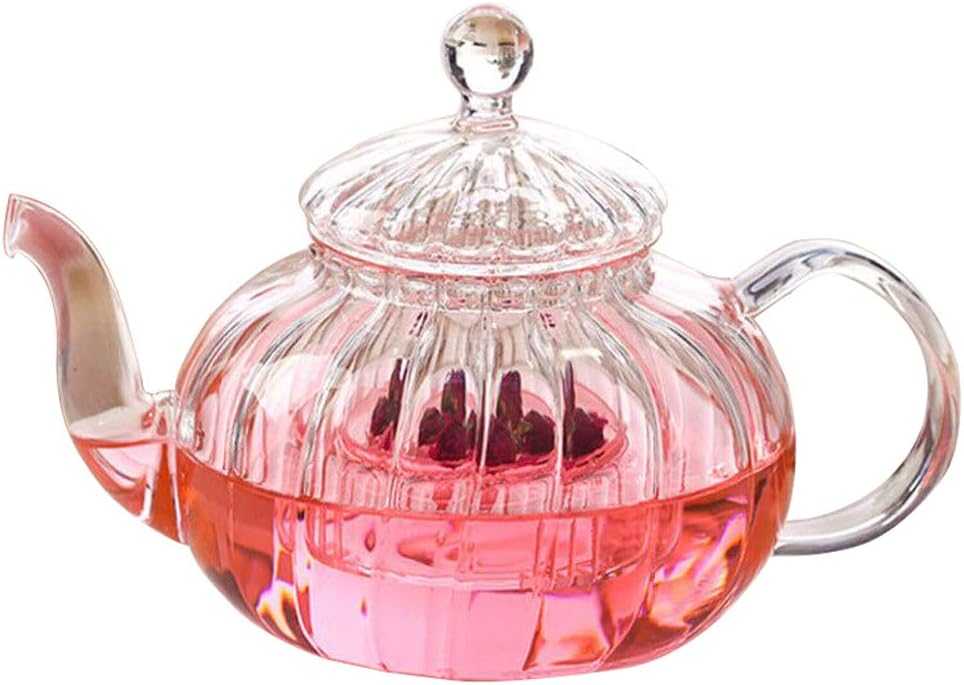 Glass Teapot-Yithings Glass Teapot 600ml Heat Resistant Tea Pot with Glass Infuser for Loose Leaf Tea Pot (600 ml)